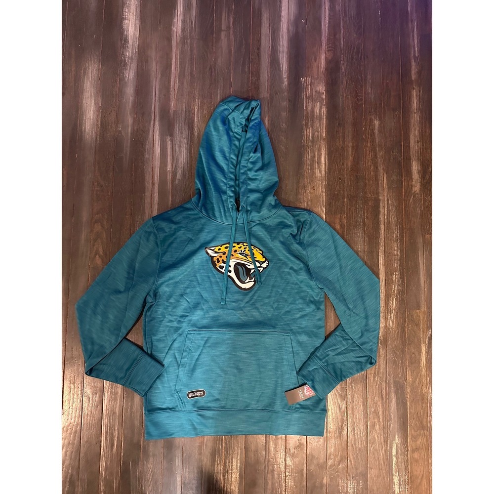 NFL Jacksonville Jaguars Mens Combine Authentic Hoodie Teal Space Dye Sweatshirt